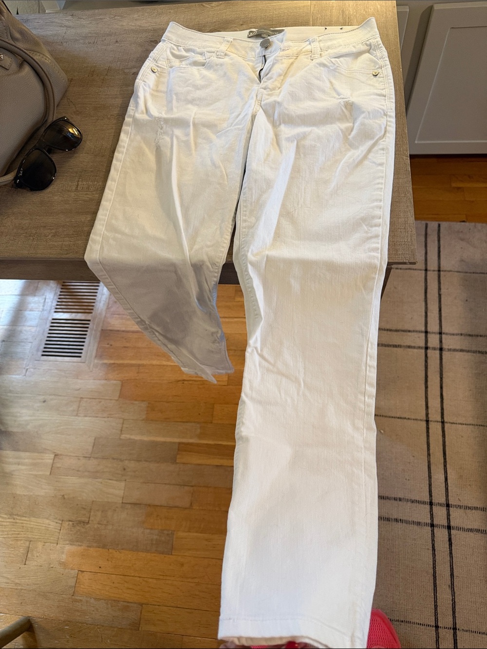 Wit & Wisdom Women's White Straight-Leg Jeans